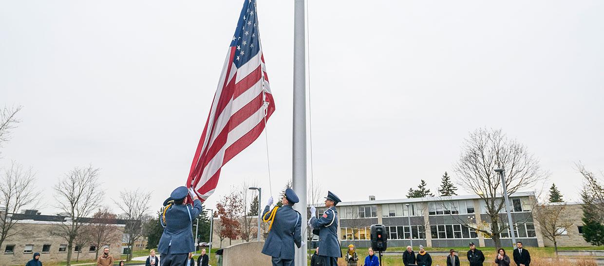 Flag raising ceremony